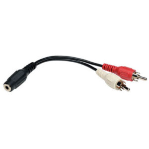 TRIPPLITE P316-06N 3.5 mm Mini Stereo to RCA Audio Y Splitter Adapter Cable (F/2xM), 15.2cm