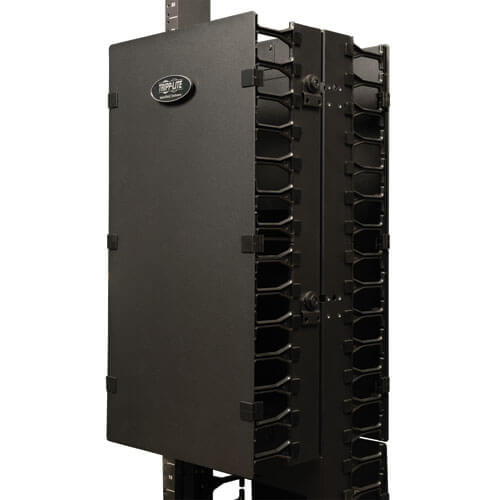 TRIPPLITE SRCABLEVRT12 SmartRack 12-in. (30.48 cm) Width High Capacity Vertical Cable Manager - Double finger duct with cover - Image 4