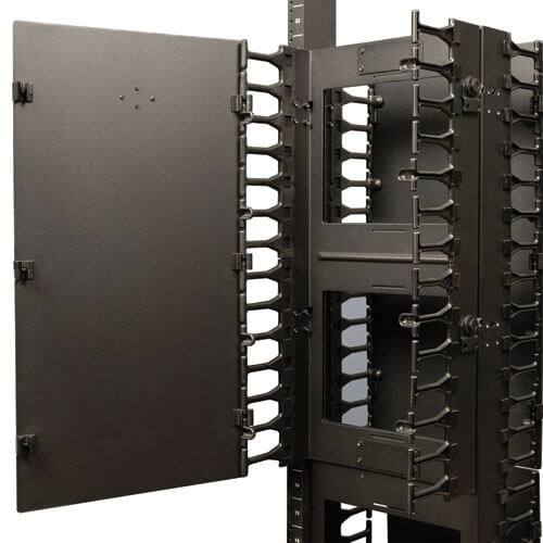 TRIPPLITE SRCABLEVRT12 SmartRack 12-in. (30.48 cm) Width High Capacity Vertical Cable Manager - Double finger duct with cover - Image 5