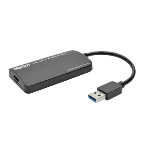 TRIPPLITE U344-001-HD-4K USB 3.0 SuperSpeed to 4K HDMI Dual-Monitor External Video Graphics Card Adapter, 512 MB SDRAM