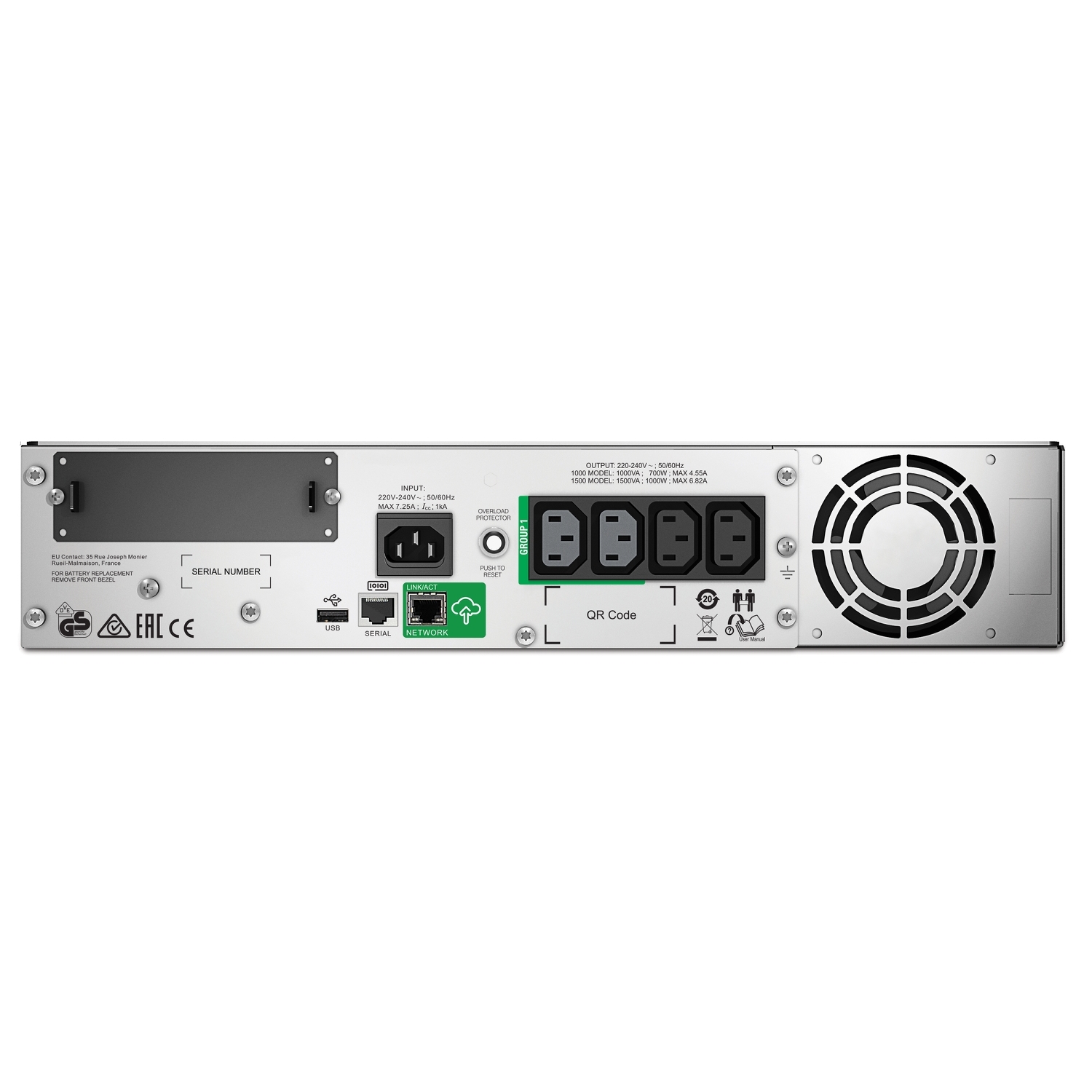 APC SMT1000RMI2UC SMART UPS 1000VA LINE INTERACTIVE RACK MOUNT 2U - Image 3