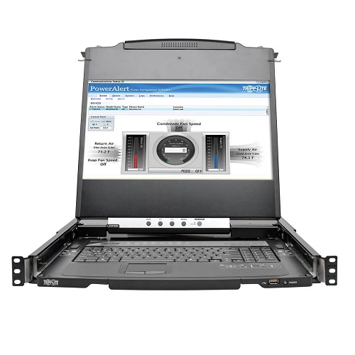 TRIPPLITE B030-008-17-IP NetDirector 8-Port 1U Rack-Mount Console HDMI KVM Switch with 17" LCD and IP Remote Access, Dual Rail - Image 3