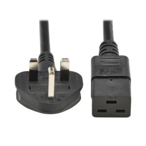 TRIPPLITE P052-2P5M-UK UK Computer Power Cord, BS 1363 to C19 - 13A, 250V, H05VV-F, 2.5 m (8.2 ft.), Black
