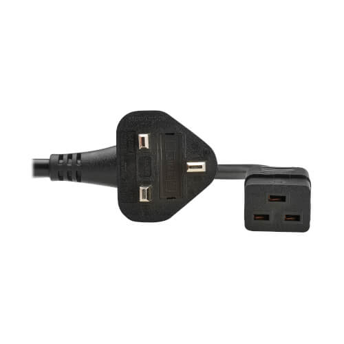 TRIPPLITE P052-2P5M-UK UK Computer Power Cord, BS 1363 to C19 - 13A, 250V, H05VV-F, 2.5 m (8.2 ft.), Black - Image 3