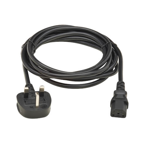 TRIPPLITE P056-03M-UK PDU Power Cord, BS 1363 to C13 - 10A, 250V, H05VV-F, 3 m (9.8 ft.), Black - Image 2