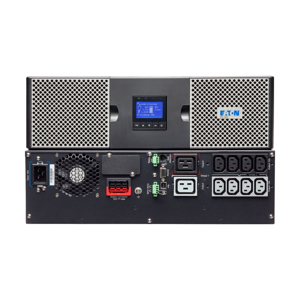 EATON 9PX2200IRT3U 9PX UPS, 2200 VA, 2200 W, Input: C20, Outputs: (8) C13, (2) C19, Rack/tower, 3U - Image 4