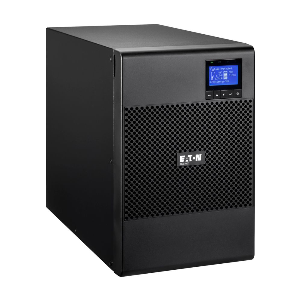 EATON 9SX3000I 9SX UPS, 3000 VA, 2700 W, Input: C20, Outputs: (8) C13, (1) C19, Tower