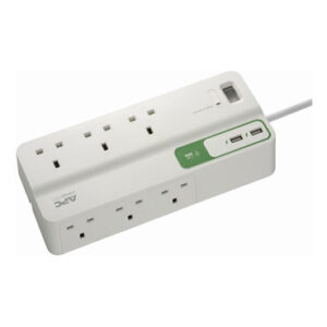 APC PM6U-UK Performance SurgeArrest 6 outlets with 5V, 2.4A 2 port USB charger, 230V UK