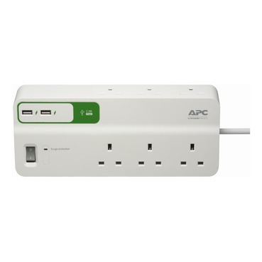 APC PM6U-UK Performance SurgeArrest 6 outlets with 5V, 2.4A 2 port USB charger, 230V UK - Image 2