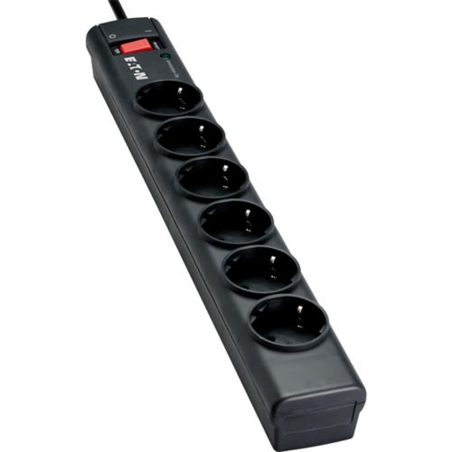 EATON PS6D Protection Strip 6 DIN, 10A, Input: Schuko, Outputs: (6) Schuko