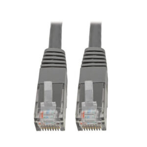 TRIPPLITE N200-010-GY Cat6 Gigabit Molded (UTP) Ethernet Cable (RJ45 M/M), PoE, Gray, 10 ft.