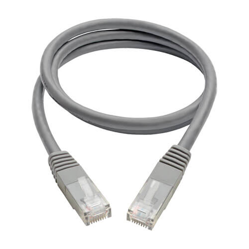 TRIPPLITE N200-003-GY  Cat6 Gigabit Molded (UTP) Ethernet Cable (RJ45 M/M), PoE, Gray, 3 ft. - Image 3