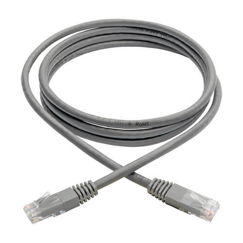 TRIPPLITE N200-006-GY Cat6 Gigabit Molded (UTP) Ethernet Cable (RJ45 M/M), PoE, Gray, 6 ft. - Image 3