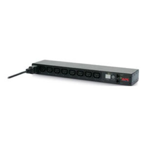 APC AP7921B NetShelter Switched Rack PDU, 1U, 1PH, 3.7kW 230V 16A or 3.3kW 208V 16A, 8 C13 outlets, C20 cord