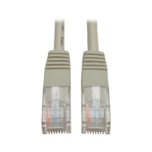 TRIPPLITE N002-007-GY  Cat5e 350 MHz Molded (UTP) Ethernet Cable (RJ45 M/M), PoE - Gray, 7 ft.