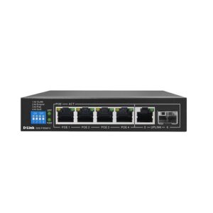 D-LINK DGS-F1006P-E 4GE PoE+ 1GE & 1 SFP Uplink 250m PoE Switch