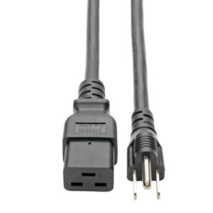 TRIPPLITE P034-008 Computer Power Cord C19 to NEMA 5-15P - Heavy-Duty 15A 125V 14AWG 8 ft. (2.43 m) Black